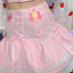 Cute Pink Lace Skirt  PL52815