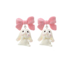 Pink Bow Stud Earrings PL52879