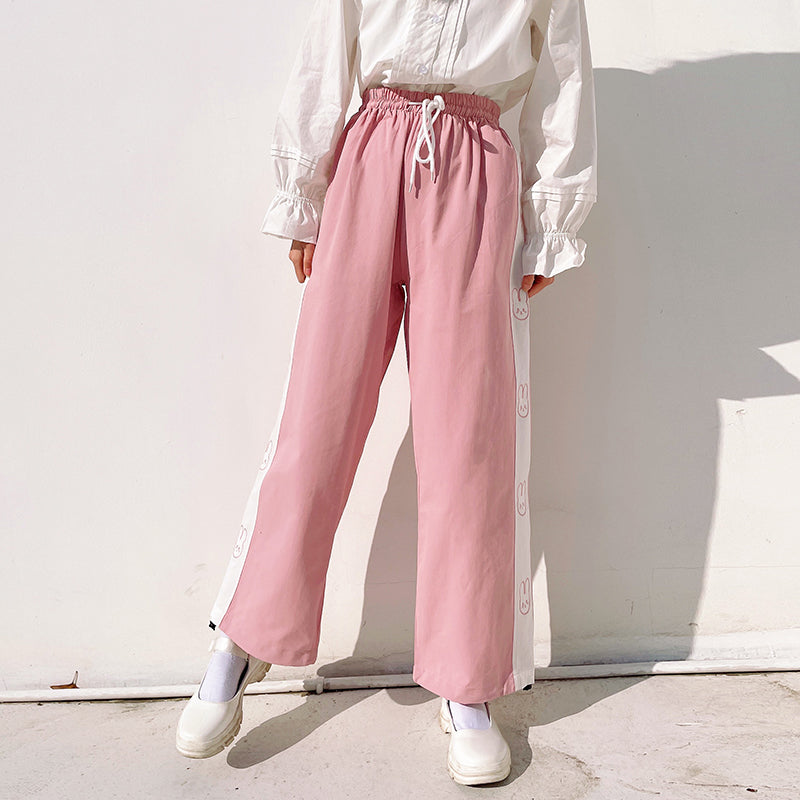 rabbit print track pants PL52865