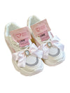 Pink White Bow Sneakers PL52852