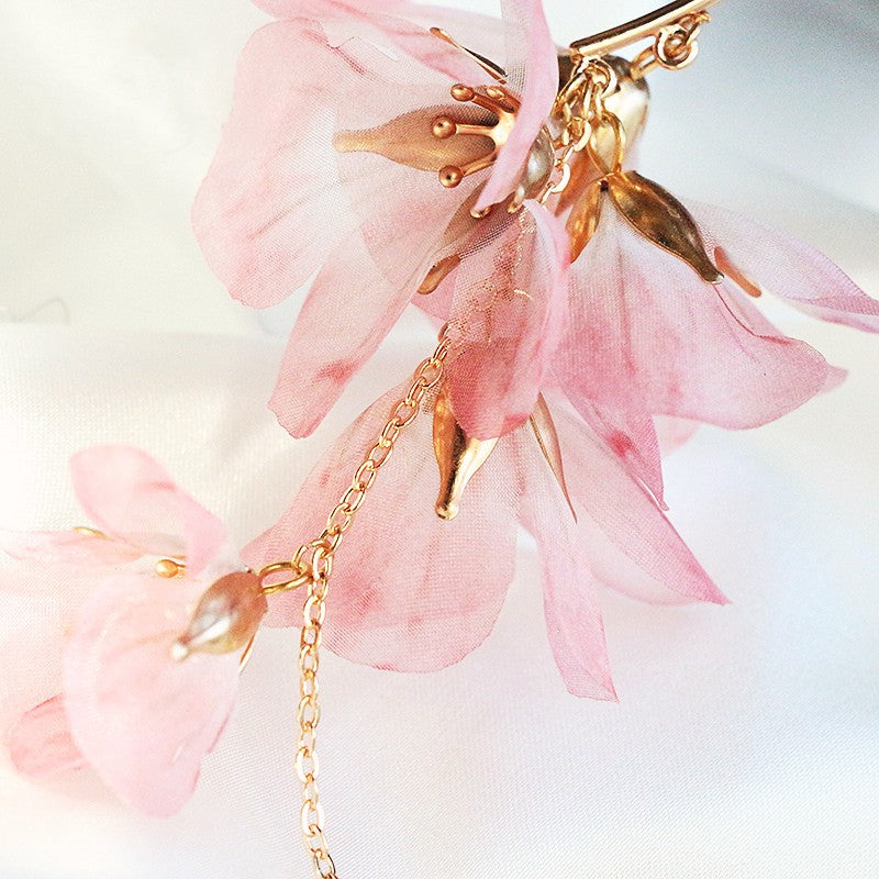 Flower fairy ear hanging earrings PL53014