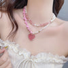 Pearl Jelly Heart Necklace PL52878