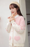 Pink Lovely Heart Knit Sweater PL52773