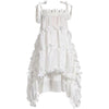 White Suspender Cake Dress PL52940