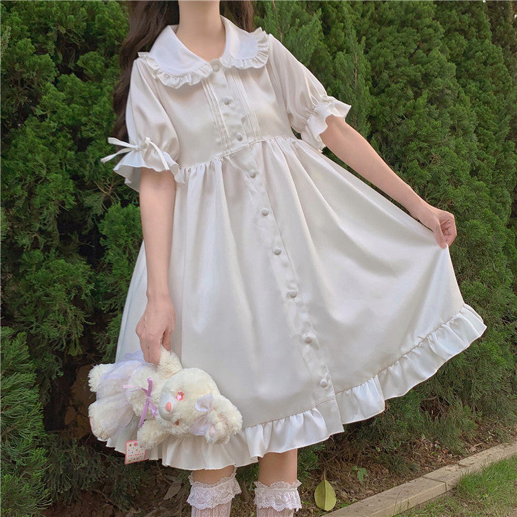 White Doll Collar Dress PL52964