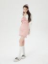 White knitted dress + coat two-piece set PL52887