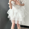 White Lace Organza Dress PL52972