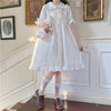 White Doll Collar Dress PL52964