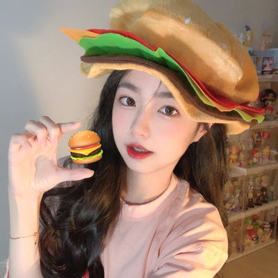 Cute Cartoon Burger Hat PL52990