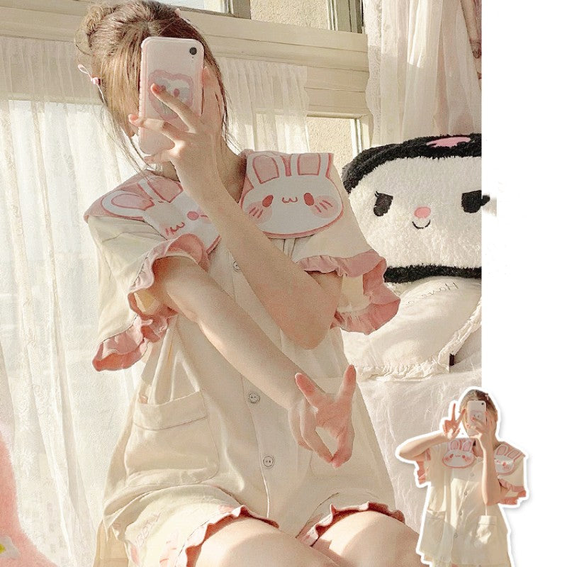 Cute Pink Rabbit Pajama Set PL53026