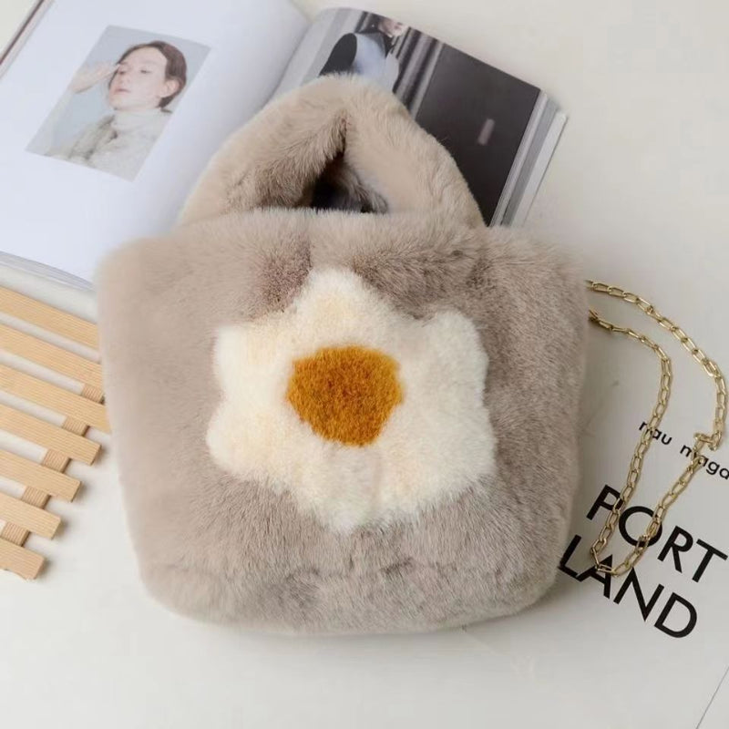 Cute Plush Omelette Tote PL52992