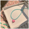 Powder Blue Heart Necklace PL52996