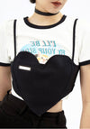 Cute cat t-shirt + heart top PL53039