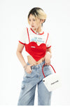 Cute cat t-shirt + heart top PL53039