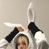 Plus velvet rabbit ears hooded jacket PL20786