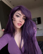 Purple long straight wig  PL50250