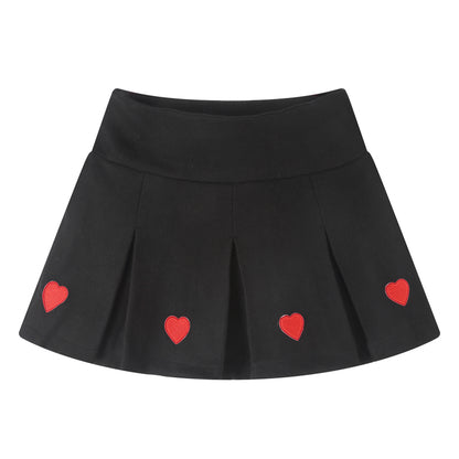 White heart print skirt PL52442