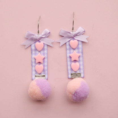 Lovely plush earrings PL50993