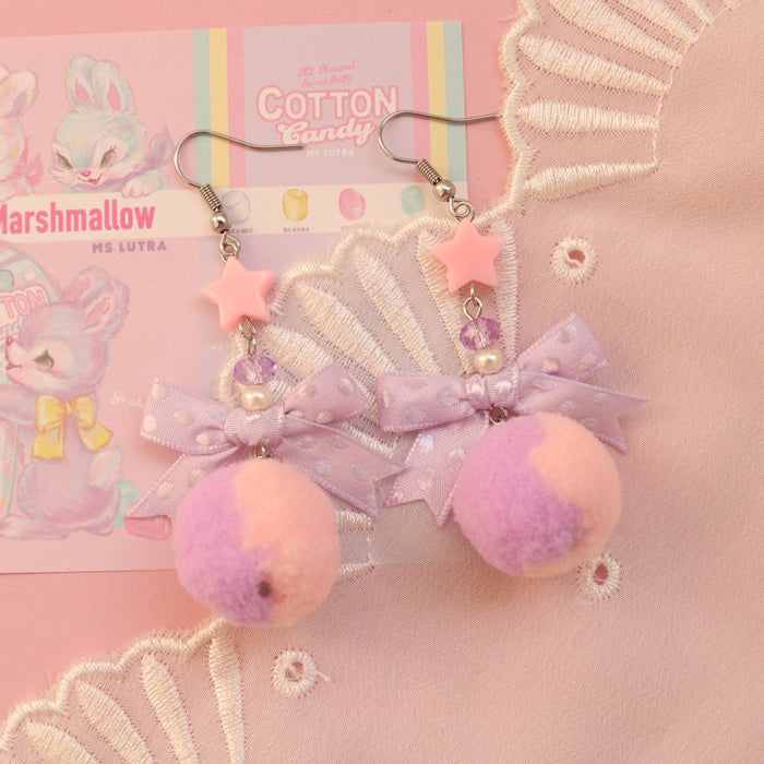 Lovely plush earrings PL50993