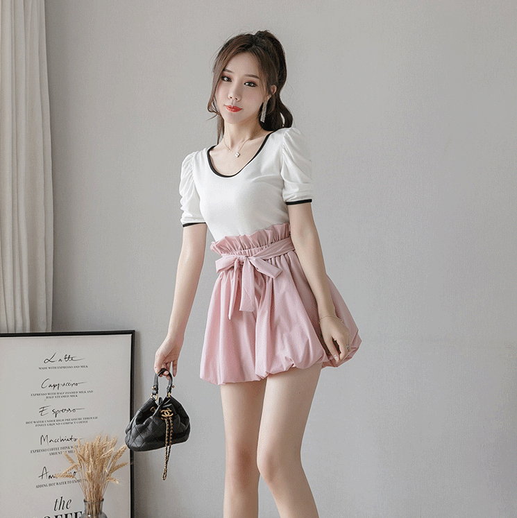 Chiffon High Waist Shorts PL51702