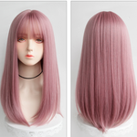 Lolita pink long straight wig PL51923