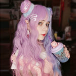 Harajuku stitching wig + hair bag PL20589