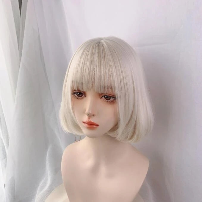 Golden short wig PL50709