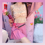 Pink with belt skirt  PL52272