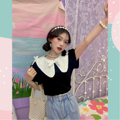 Vintage Crew Neck Short Sleeves  PL52269