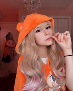 Lolita apricot pink gradient wig PL20259