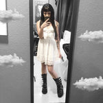 Sexy white lace harness dress  PL10063