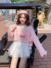 Pink Cropped Sweater PL52480