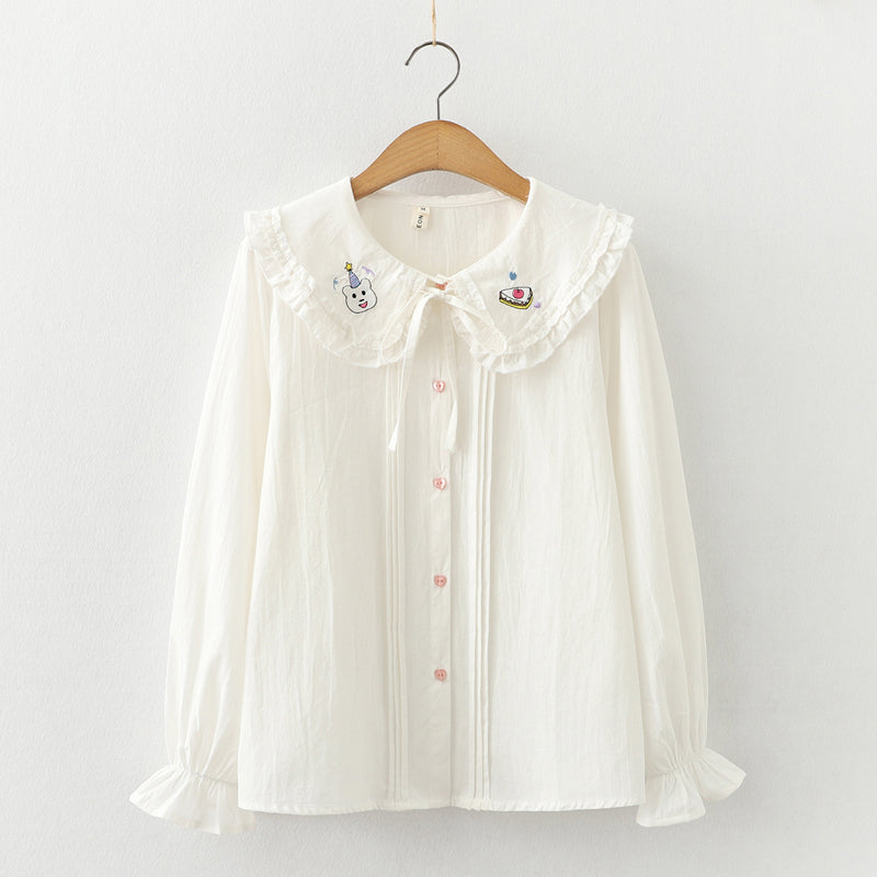 cute cartoon embroidery shirt  PL52482