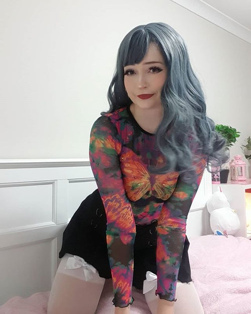 Pastelloves smog blue wig PL20948