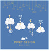 Lovely cloud earrings PL51432