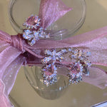 Lovely diamond bow ring + earrings PL51742