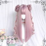 Long straight wig + hair bag PL52049