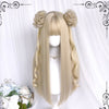 Long straight wig + hair bag PL52049