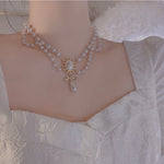 Bow Pearl Necklace PL51847