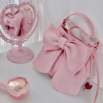 Pink bow casual shoulder bag PL51882