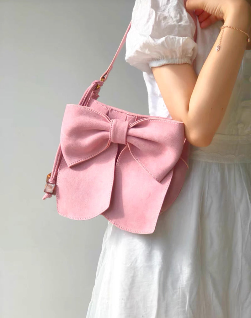 Pink bow casual shoulder bag PL51882