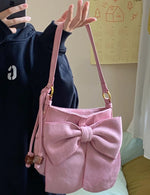 Pink bow casual shoulder bag PL51882