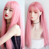 Lolita pink long straight wig PL51916