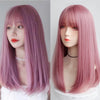 Lolita pink long straight wig PL51923