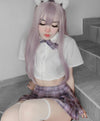 Harajuku Purple Long Straight Wig PL51311