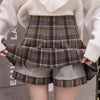 Woolen plaid pleated skirt PL52151