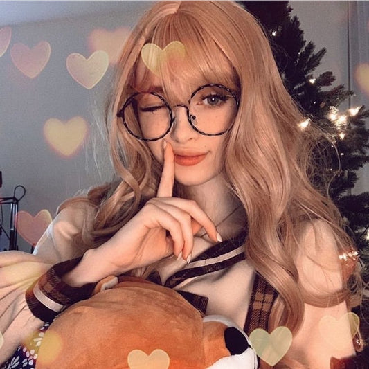 Lolita apricot pink gradient wig PL20259