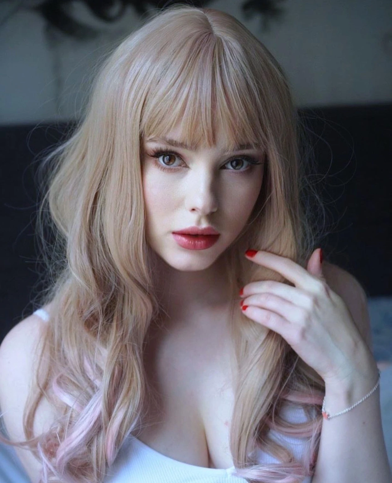 Lolita apricot pink gradient wig PL20259