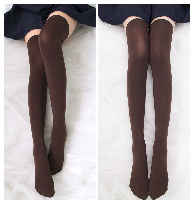 Velvet Japanese high socks （buy one get one free）PL10141