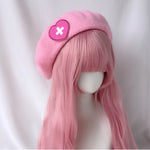 Pink Embroidered Beret  PL52561